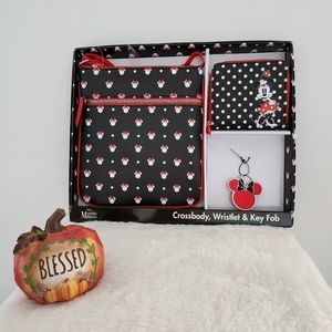 Minnie Mouse Crossbody purse and wallet with key fop